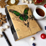 Leather Luna Moth Journal - 5x7 inches - 200 pages
