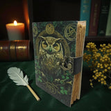 Owl Leather Journal - 5x7 inches - 200 pages